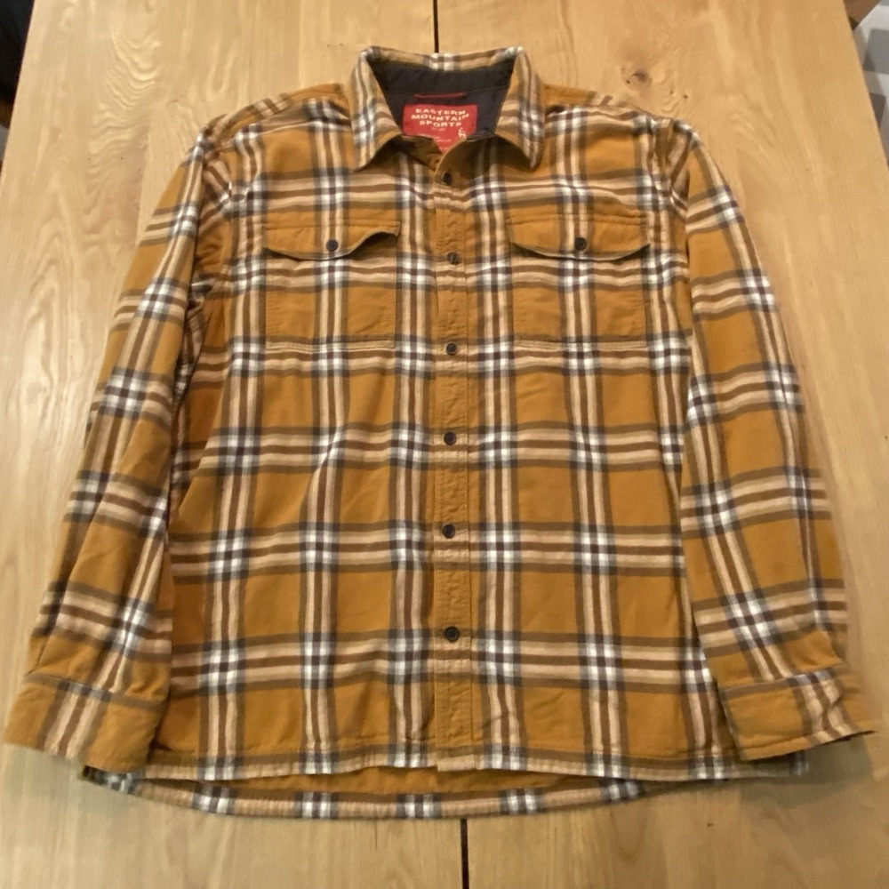 Vintage Eastern Mountain Sports EMS Men's XL Lined Flannel Shirt‎ shacket Plaid
